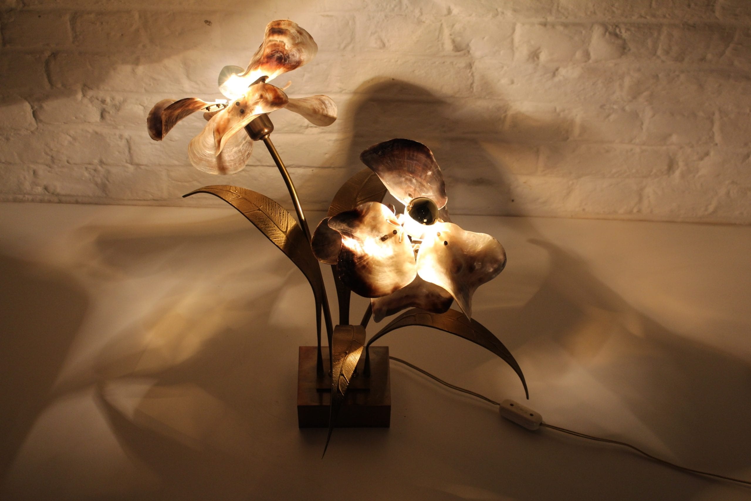 lampe laiton nacre willy daro acide etched leaf 4 scaled