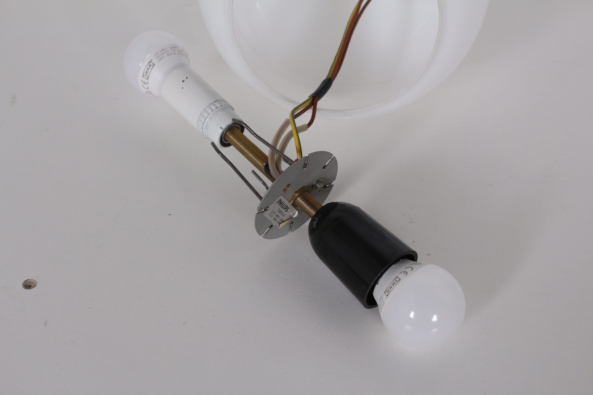 Sistema interno di una lampada in vetro Philips