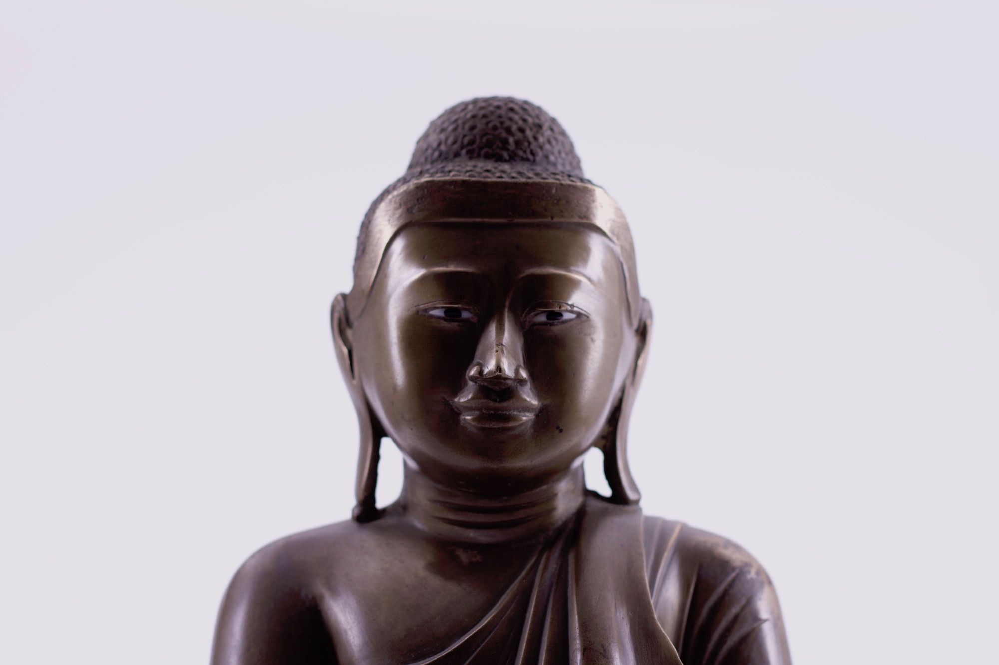 Birmese Shakyamuni Boeddha in brons - Afbeelding 2