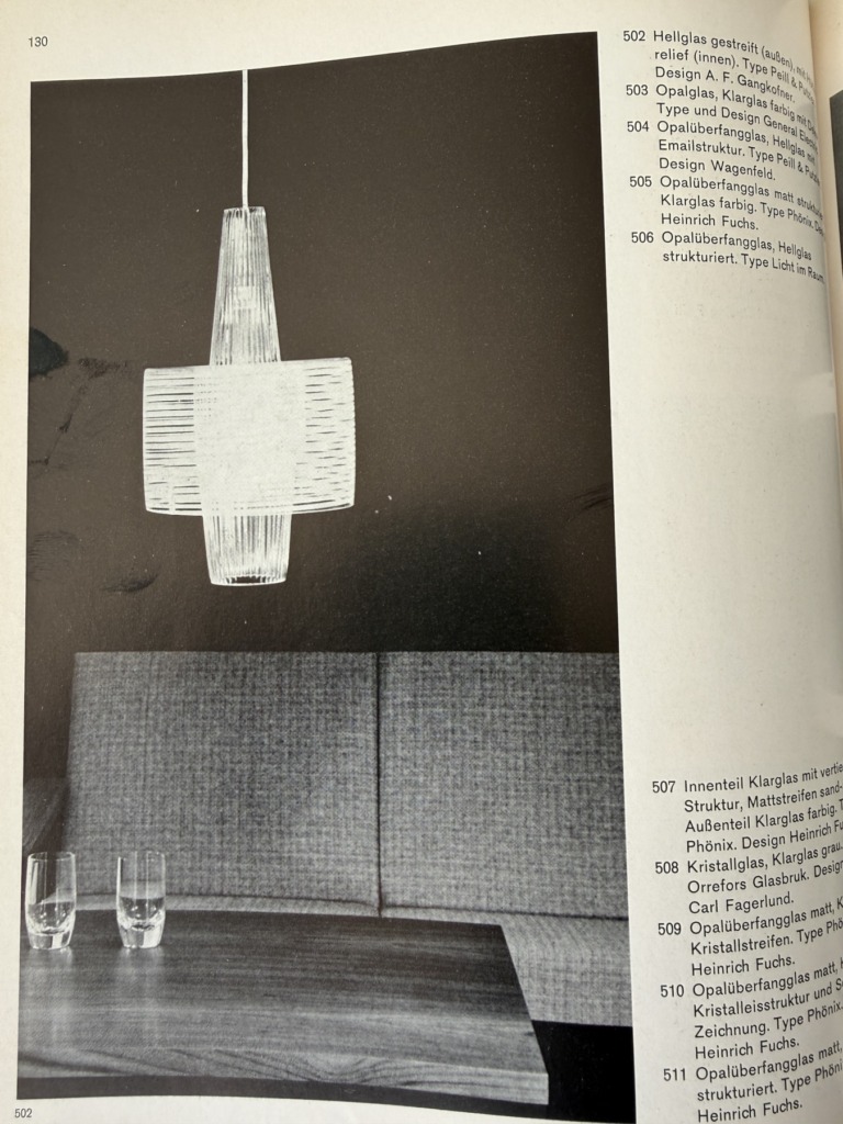 Pisa hanglamp door Aloys Ferdinand Gangkofner, archief 1962