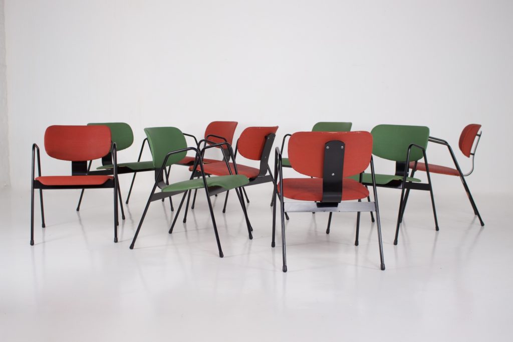 Ensemble de fauteuils retro F1 de Willy van der Meeren