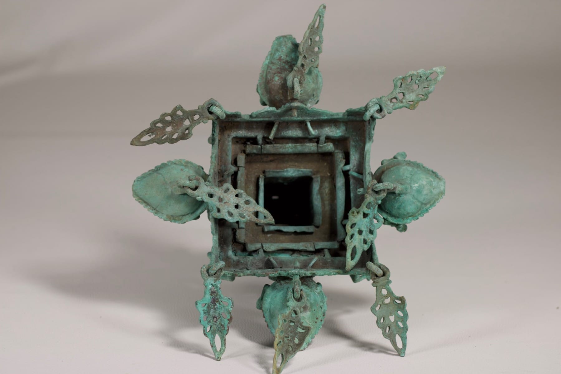 Bronze Oil Lamp Krishna Mandir Temple - Image 11