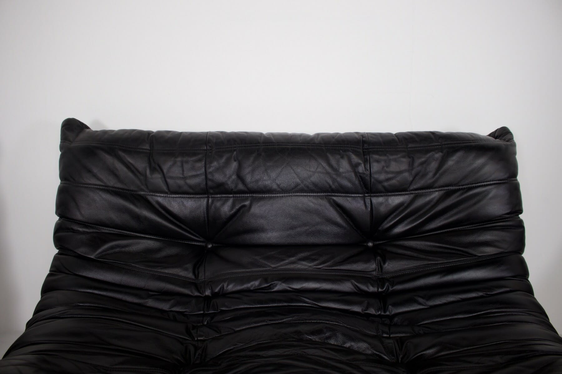 Sofa-Set "Togo" aus schwarzem Leder, Ligne Roset – Bild 4