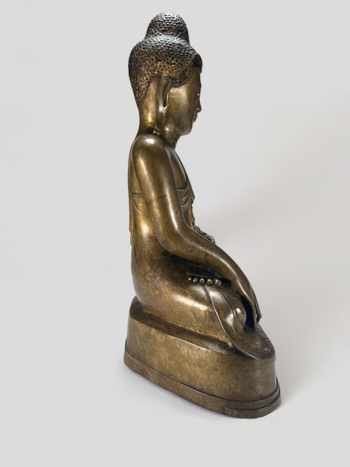 Buddha Shakyamuni seduto in bronzo, XIX secolo. - immagine 5