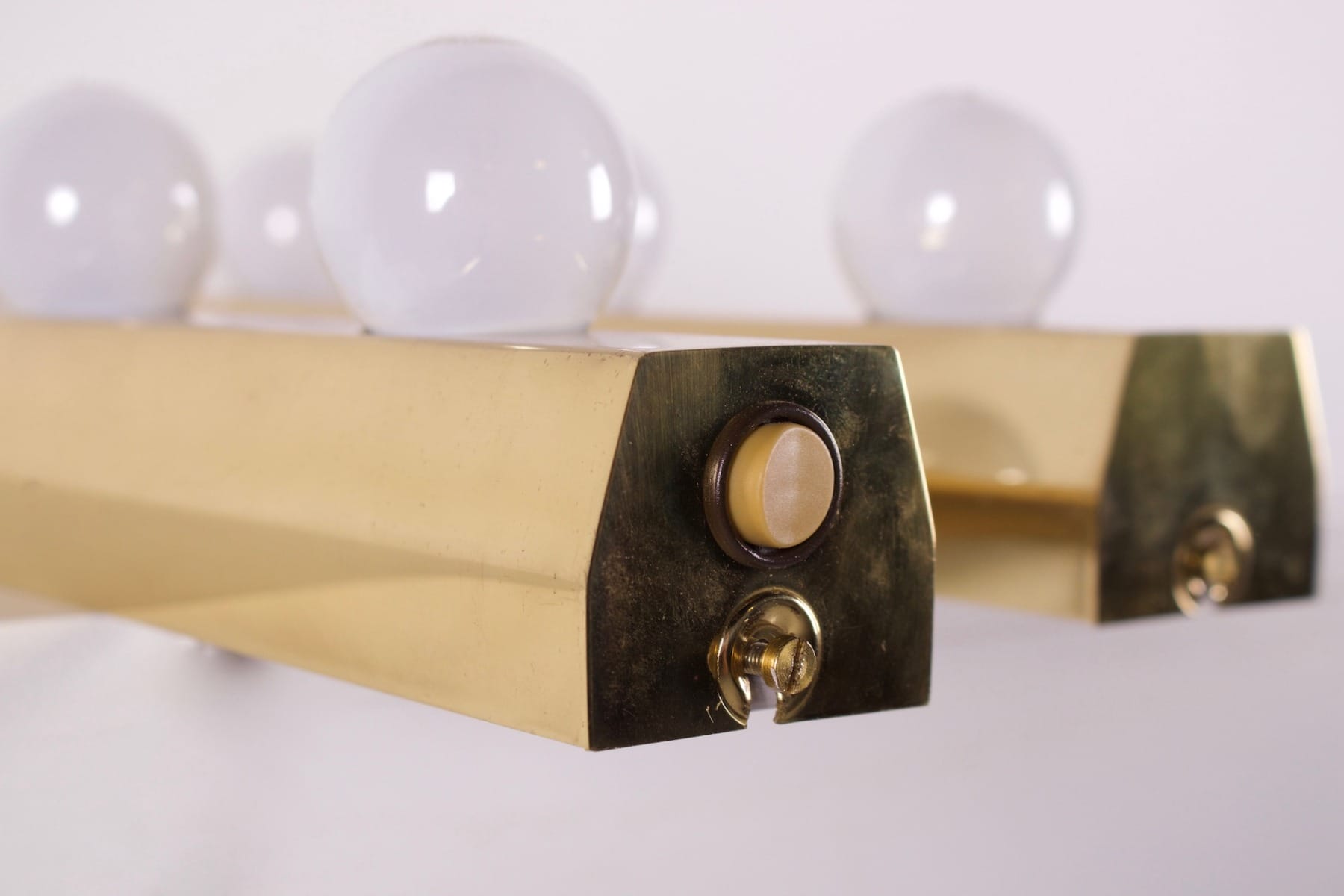 Appliques de loge "Vanity lamp" en laiton. – Image 6