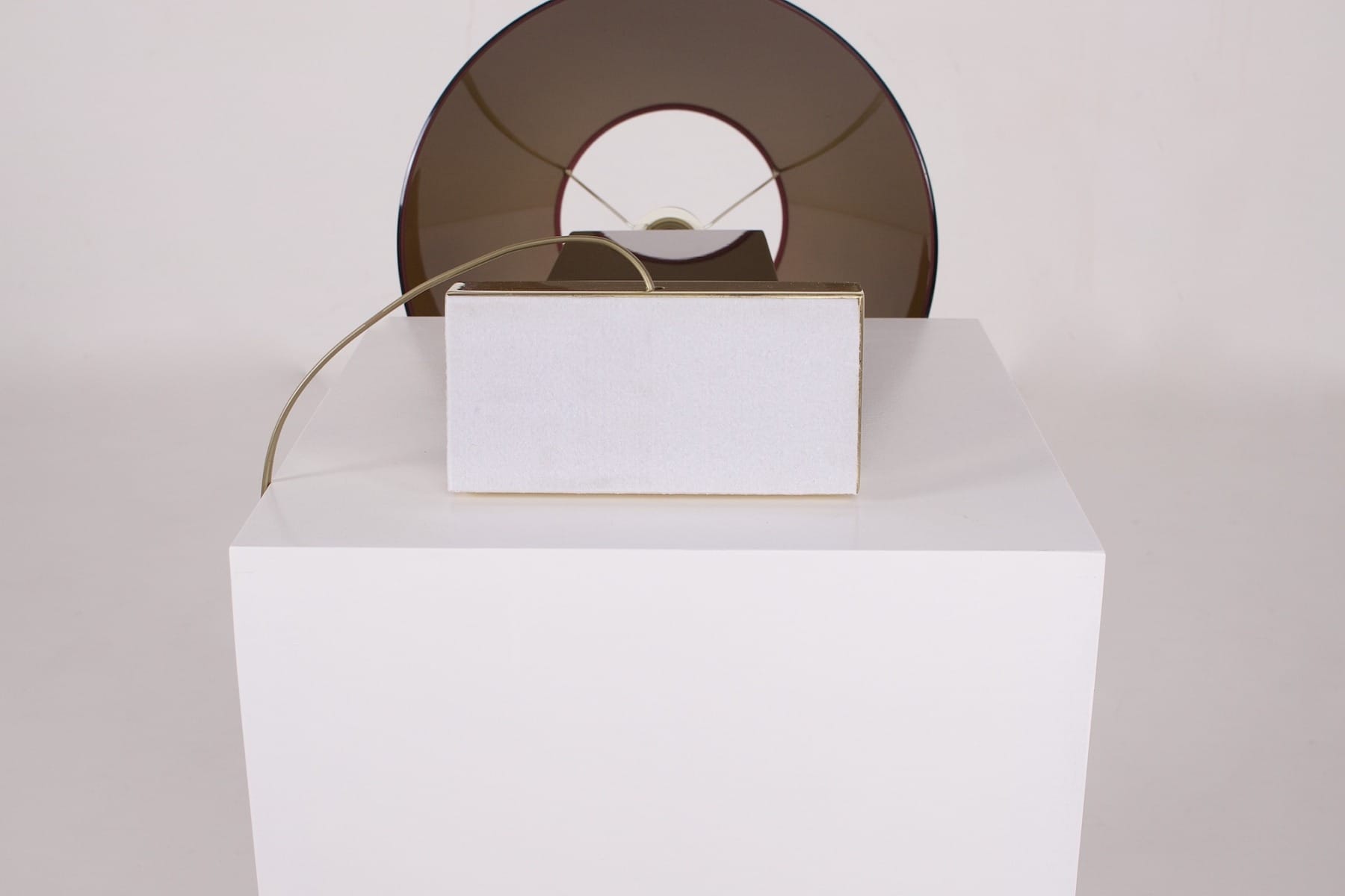 Lampe De Table En Laiton Georges Mathias Agate De Gandt