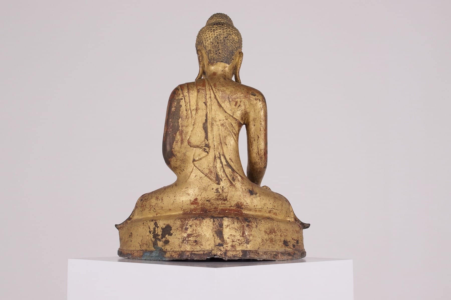 Statue-Bouddha-Ancien-Bronze-Mandalay-Claude-De-Marteau
