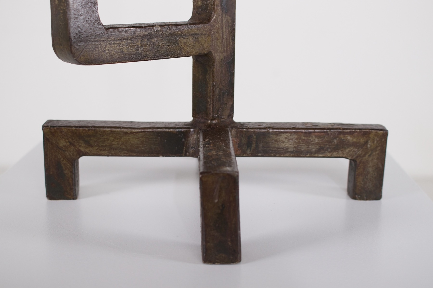 Candélabre brutaliste en fer forgé, 4 bras – années 1960 – Image 3