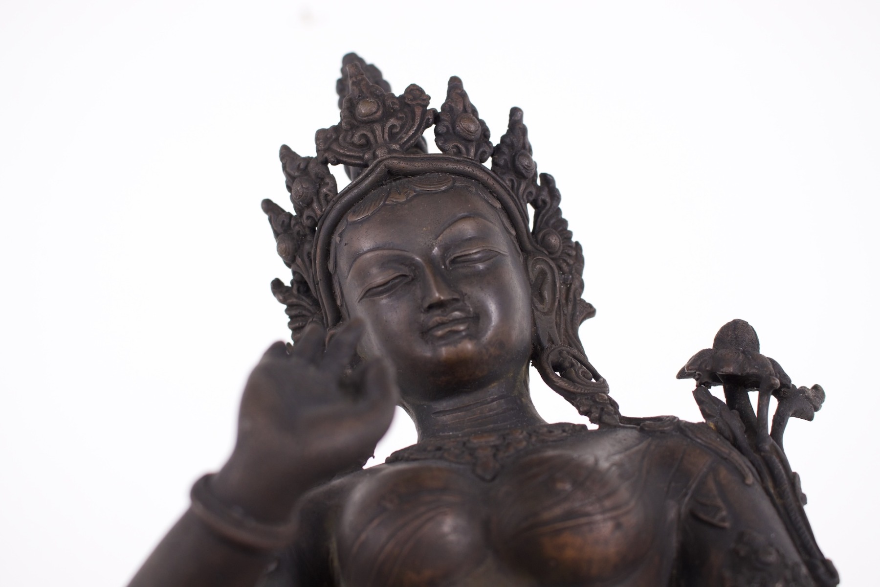 Oud beeld van Śyāmatārā uit Nepal, Newar-invloed, 19e eeuw IMG_6759
