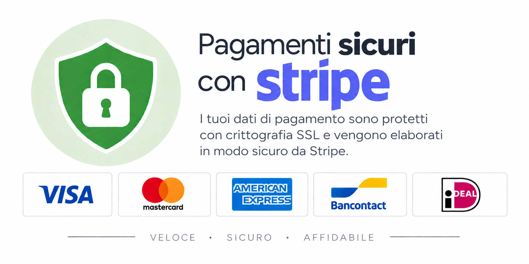Pagamento sicuro con Stripe