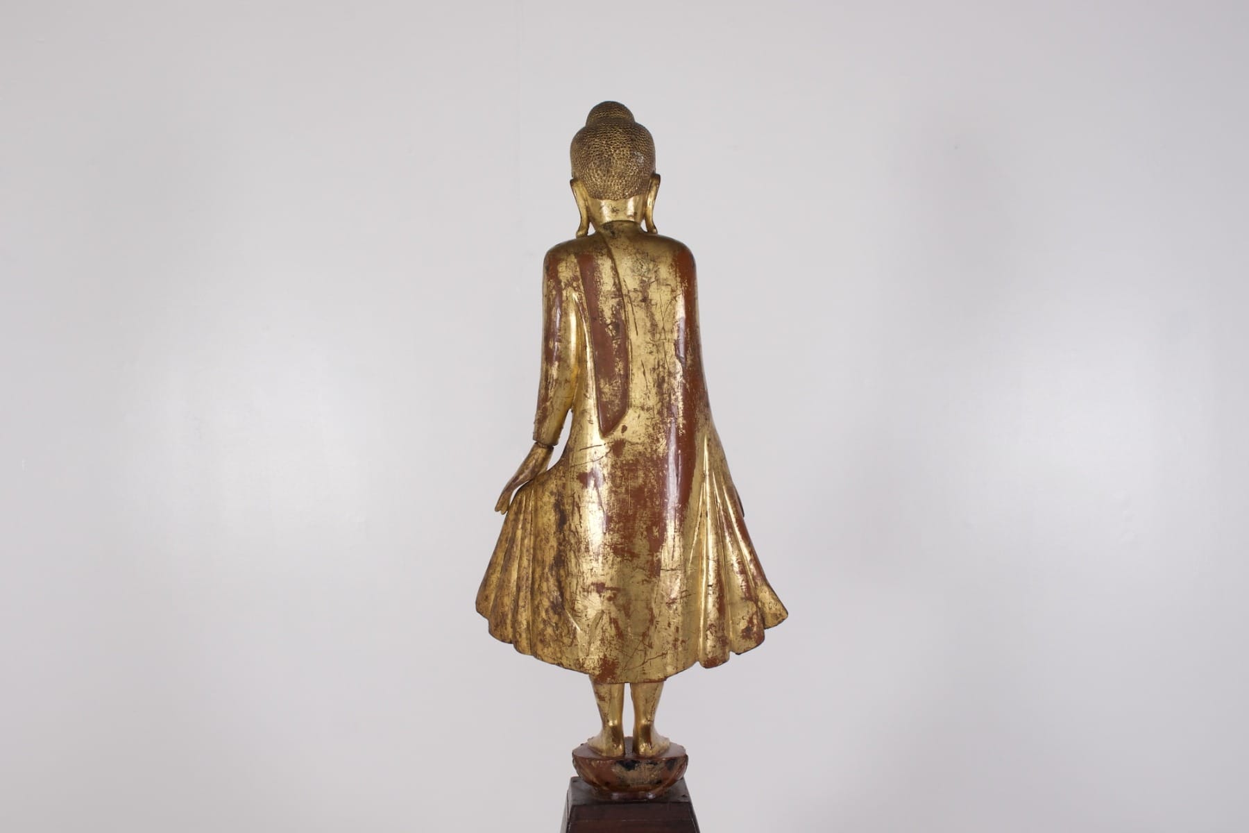 rear view of an antique Burmese Buddha from the Claude de Marteau collection