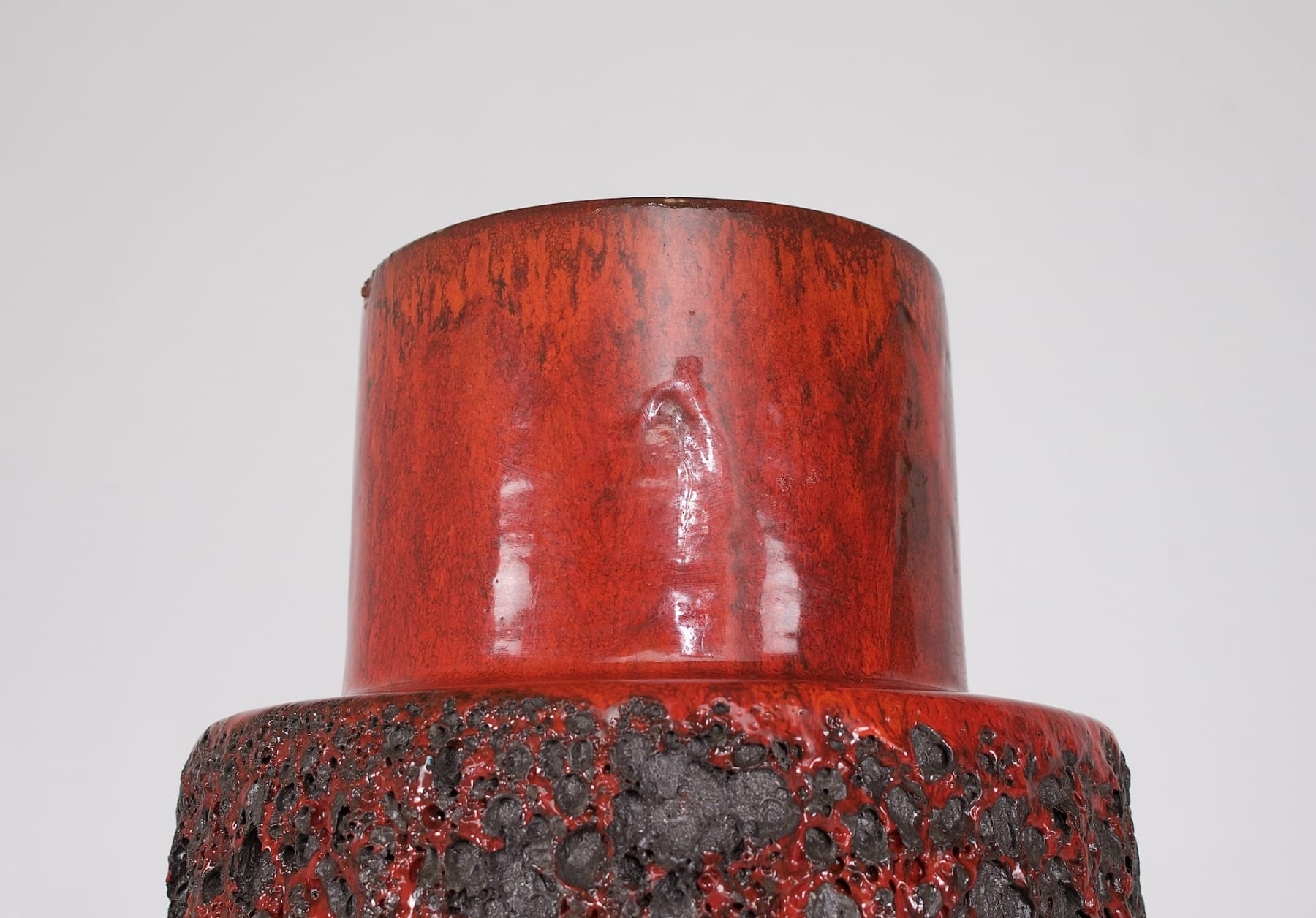 Detail of the textured Fat Lava glaze on the Otto Keramik vase